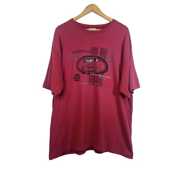Unbranded Other - Vintage 90's California 500 Inaugural Napa Race T-Shirt Racer Y2K USA Size XXL